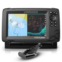 SONDA GPS HOOK REVEAL 7 LOWRANCE + TRANSDUCTOR HDI 50/200 600w DOWNSCAN