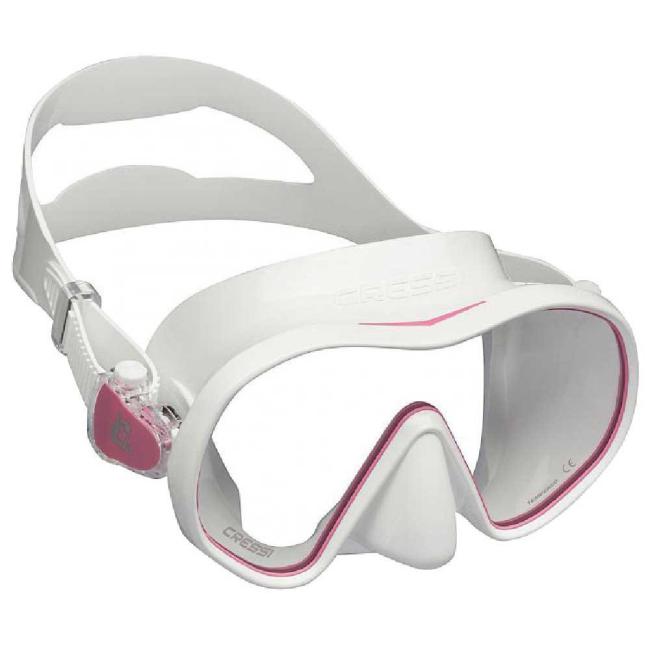 MASCARA F-DUAL BLANCA-ROSA CRESSI