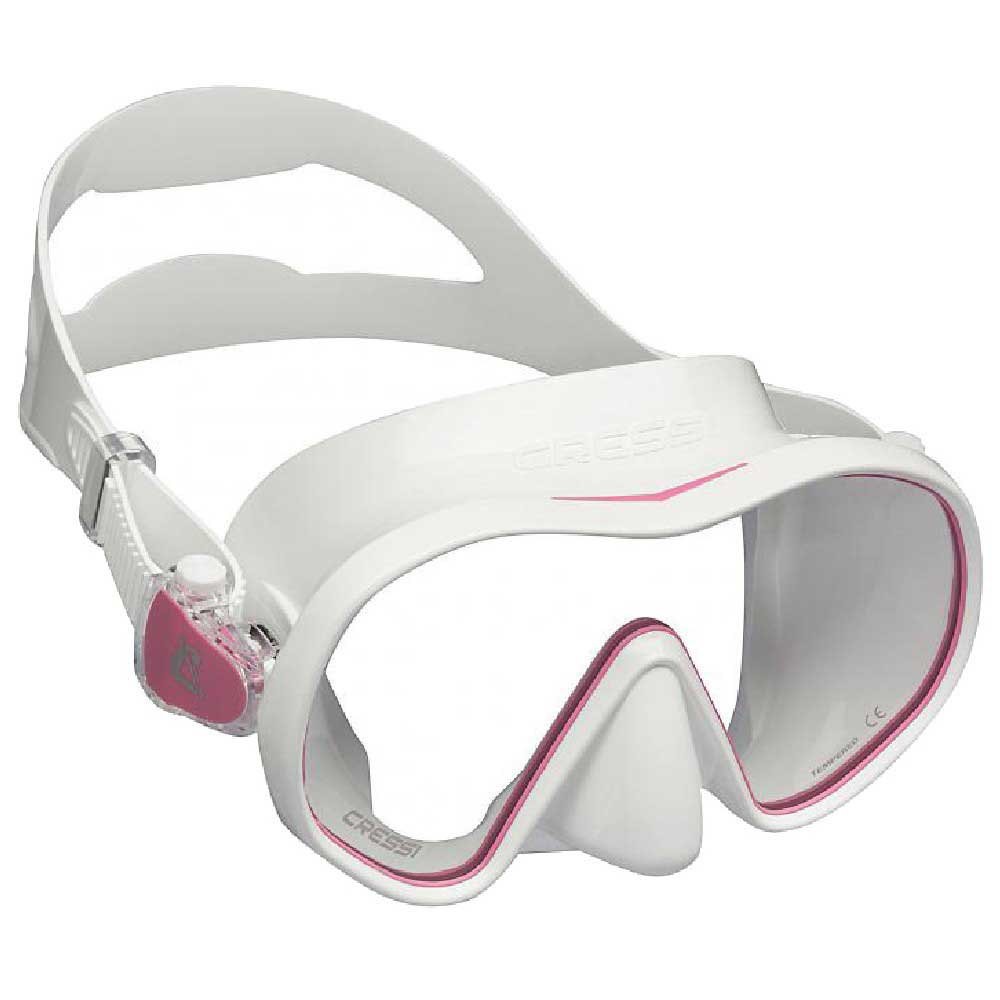 MASCARA F-DUAL BLANCA-ROSA CRESSI
