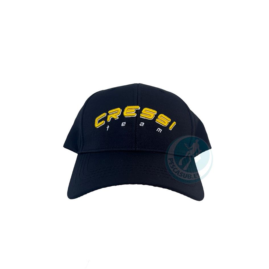GORRA TEAM NEGRO-AMARILLO CRESSI