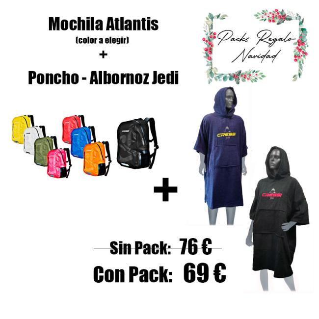 PACK MOCHILA ATLANTIS + PONCHO JEDI CRESSI