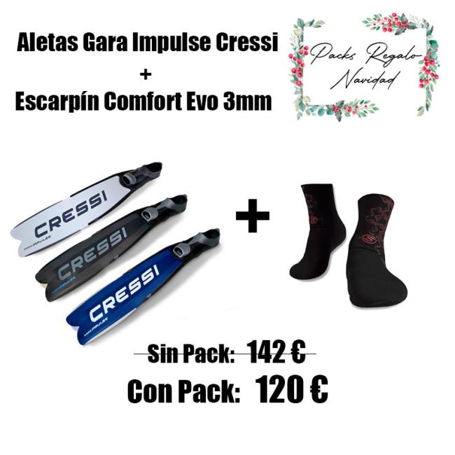 PACK ALETAS GARA IMPULSE + ESCARPINES COMFORT EVO 3MM