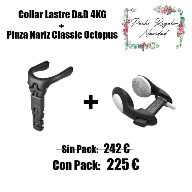 PACK COLLAR LASTRE D&D C4 + PINZA OCTOPUS FREEDIVING