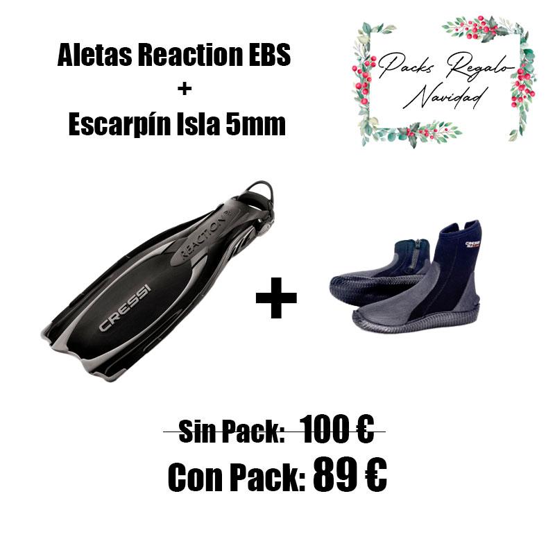 PACK ALETAS REACTION EBS + ESCARPINES ISLA 5MM