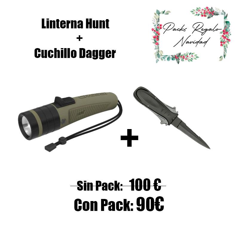 PACK LINTERNA HUNT + CUCHILLO DAGGER