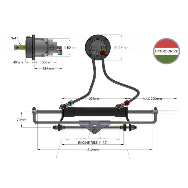 DIRECCION HIDRAULICA HYDRODRIVE MF175W MOTORES HASTA 175HP