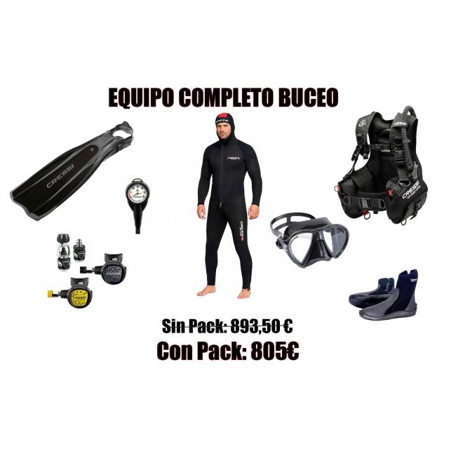 PACK EQUIPO COMPLETO BUCEO