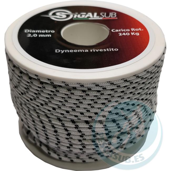 BOBINA DYNEEMA 2MM 50MT - 240KG SIGALSUB